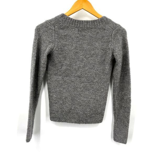 Everlane The Teddy V Neck Wool Blend Boucle in Heather Gray‎ NWT Size XXS - Picture 11 of 12